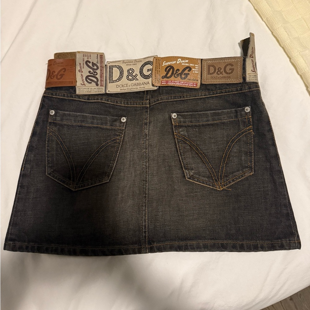 D&G Vintage tag belt mini skirt - Picture 3 of 4